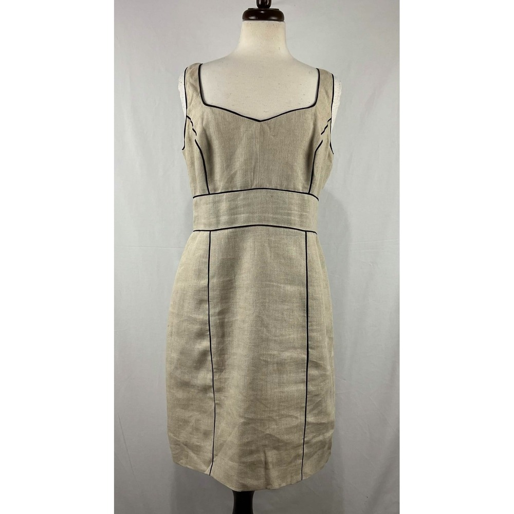 GUC Forth & Towne Allegory Linen Dress Beige Womens Sz 10